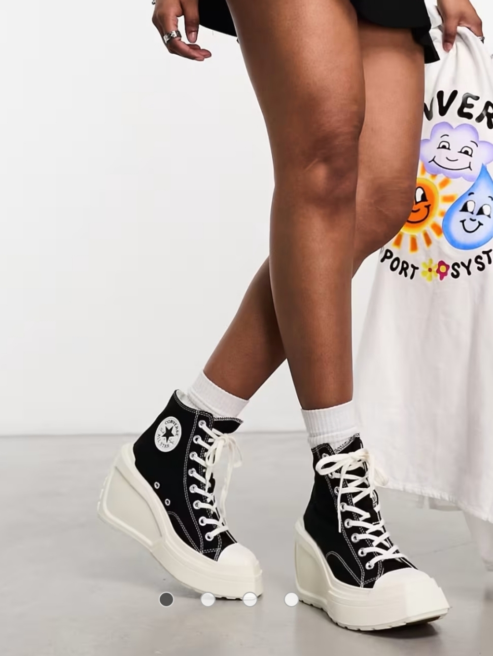 Converse Chuck 70 De Luxe Wedge Black Sneakers - US9(W) - Picture 7 of 11